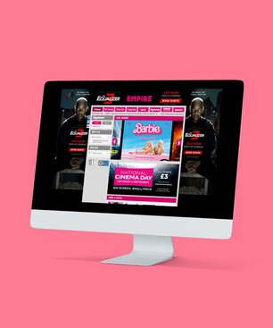 Empire Website in einem Monitor
