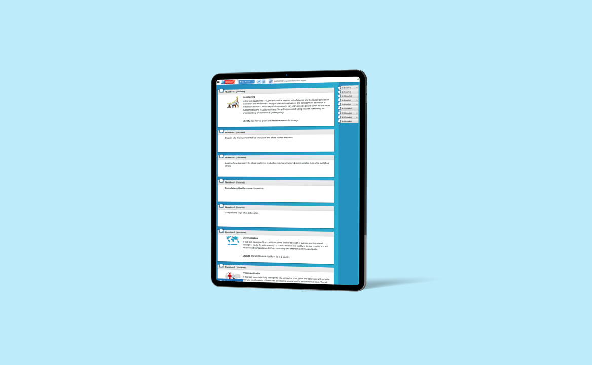 Ein Tablet, auf dem eine IB-Kundenreferenz aus dem Portfolio der Krankikom GmbH präsentiert wird.